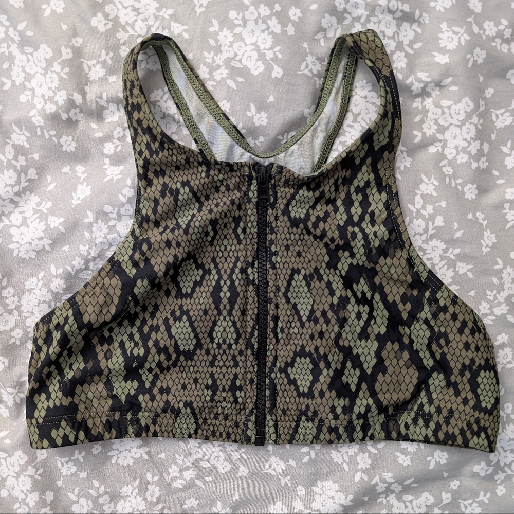 Sunsets Women's Bikini Top Snake Print Size Medium